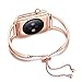 Bracelet Compatible with Apple Watch Band 42mm, Classy Stainless Steel Jewelry Bangle for iWatch Bands Strap Wristband Unique Fancy Style for Women Girls with Pendant and Tassel (Rose Gold-42mm)