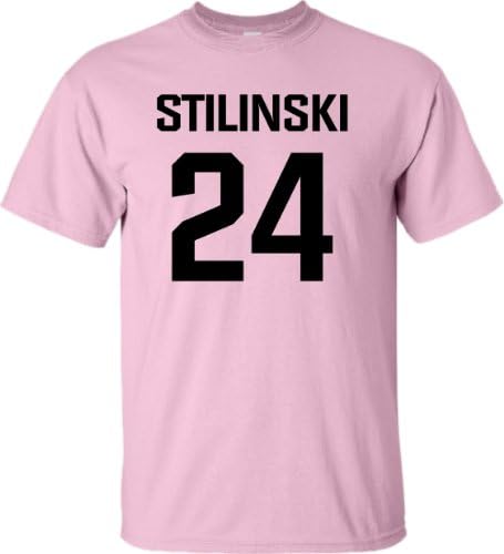 XXXX-Large Pink Adult Stilinski LaCrosse #24 T-Shirt