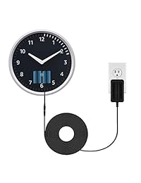 LANMU Wall Clock Power Supply Adapter with Wire Clips,No More Recharging Your Batteries (Replace AA Lithium Batteries)