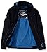 Superdry Men's Technical Pop Zip Hooded Windcheater Jacket, Black/Denby Blue, Large