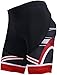 sponeed Biking Shorts Spin Gel Padded Tights Bicycle Indoor Bottoms Mountain Riding US L Red Multi