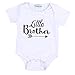 Newborn Baby Boy Girl Romper Tops Shirt Sister & Brother Outfits Set Clothes (0-6 Months, Little Brother)