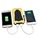 Foreverrise Solar Charger 15000mAh High Capacity Solar Panel Power Bank Portable Battery Pack Bright LED lights Dual USB Solar Battery Charger for Cell Phone,Tablet and other USB Device (Yellow)
