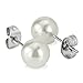 Charisma Pearl Earrings Surgical Steel Pearl Stud Earrings Set for Women Girls Faux Pearl Earrings Pack (3mm- 12mm, White Colored Pearl Earrings)