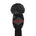 Scott Edward Grey Red Black Abstract Pattern Golf Club Head Covers, Acrylic Yarn Double-Layers Knitted, Set of 4