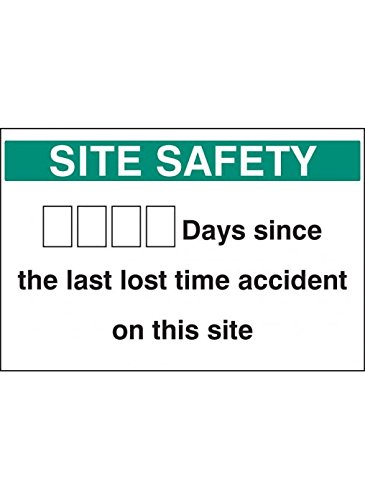 Caledonia Signs 58033 Lost Time Accident Board, 2 Sets of Numbers