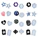 FineInno 12 Pcs Pendants Resin Molds,Jewelry Silicone Mold with Holes,Star,Hexagon,Heart,Round,Oval Casting Mold DIY Epoxy,Crafts,Charms,Ornaments