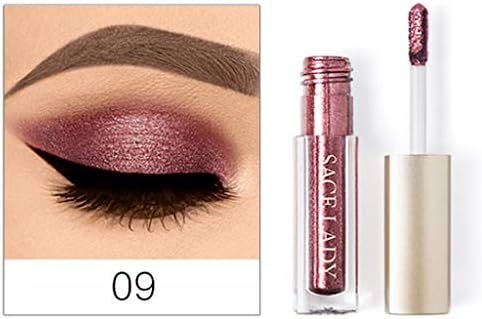 YIHANK Eyeshadow,Metallic Shiny Smoky Eyes Eyeshadow Waterproof Glitter Liquid Eyeliner