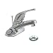 EverFlow 17344 Single Lever Bathroom Sink Faucet  - With Brass Pop Up Drain Assembly Stainless Steel Ball Control Lavatory Solid Handle