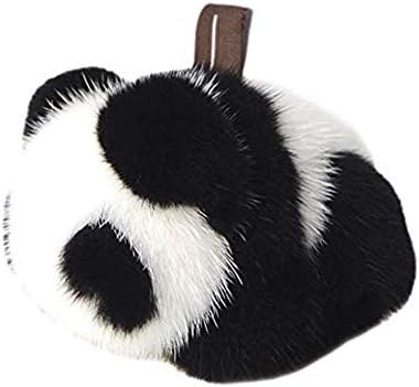 Mink Fur Keychains, Women Fluffy Panda Bunny Key Chains Bag Charm Keyring for Handbags Car Decoration