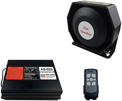 920 Amplifier Police Siren &amp; Metal Ultra Slime Octagon Compact Flat Speaker,DC12V 100W Multi-tones Wireless Remote Control with Mic Loudspeaker Emergency Electronic PA System for Police Cars