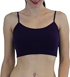 ToBeInStyle Women's Spaghetti Sports Tank Top Bralette w/o Padding or Underwire