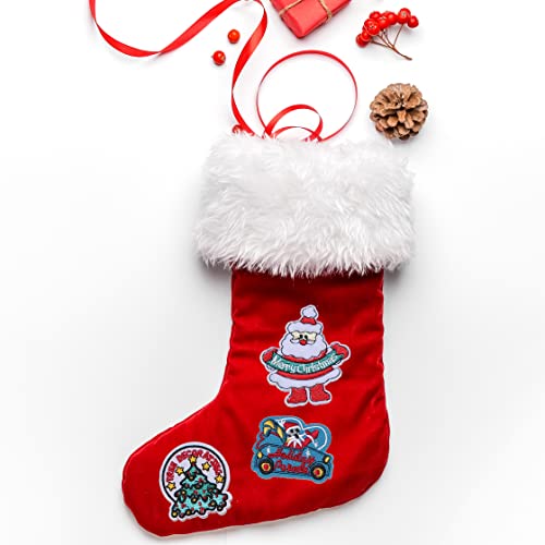 GYGYL 22pcs Christmas Iron on Patches, Sew Applique Embroidered Patch, Decoration and DIY Christmas Gifts