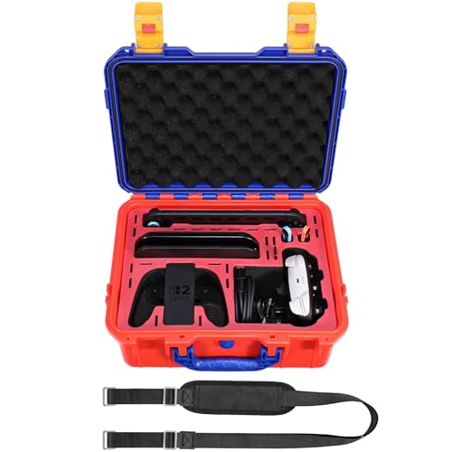 Estuche rígido para Switch 2, Bolsa de Viaje portátil Impermeable para Accesorios de Switch 2, Tiene Capacidad para 2 Pro Controllers, 22 Tarjetas de Juego y Cable HDMI(en Color)