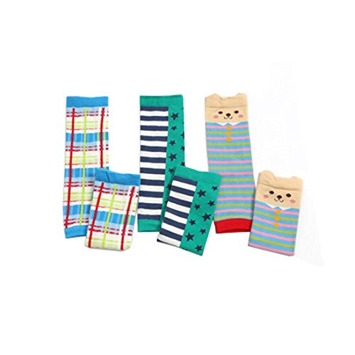 Lucky Staryuan Set of 6 Cotton Baby Cartoon Kneepads Leg Protector Style 1 - Thumbnail 4