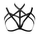 Generic Women Sexy Stretchy Cross Inverted Triangle Straps Bra in Black, One Size
