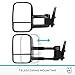 YITAMOTOR Towing Mirrors Compatible for Chevy GMC, Power Heated Manual Telescoping Folding Tow Mirrors, for 1999-2002 Chevy Silverado GMC Sierra 1500 2500 3500, 2000 Chevy Tahoe GMC Yukon