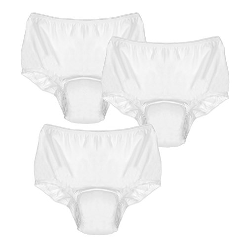 Women's Adult Incontinence Panties - 20 Oz. Pad - 3 Pack - XL - White