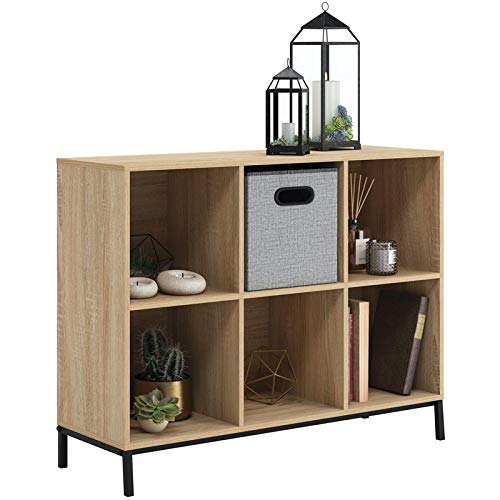 Sauder North Avenue 6 Cube Cubby Bookcase in Charter Oak Finish