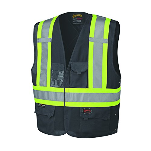Class 3 Safety Vest Black ML Kishigo FM410 Flame Resistant Black