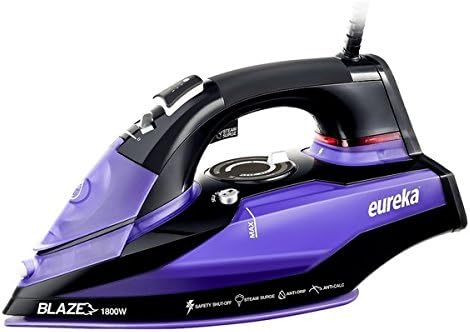 Eureka Blaze Original 1,800-watt Iron with Powerful Steam Surge Technology and Purple Storage Pouch