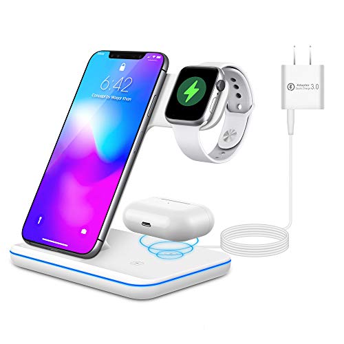 Wireless Charger, 3 in 1 Wireless Charging Station for iPhone 11 Series