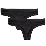 Nightaste Men's Comfort Bikini Briefs Lightweight Soft Triangle Underwear (XL, Style1-2Blacks)