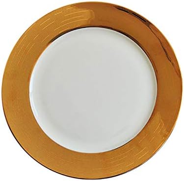 YUWANW Bone China Western Dish Steak Plate Tableware Ceramic Dish Hotel Swing Plate Gold Model Plate