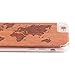 Ucolor iPhone 6 6s Wooden Case World Map Natural Wood Carving Engraved Ultra Slim Hard Custom Cover for iPhone 6S 6 Bamboo Clear with [Slim Tempered Glass Screen Protector] (World Map)