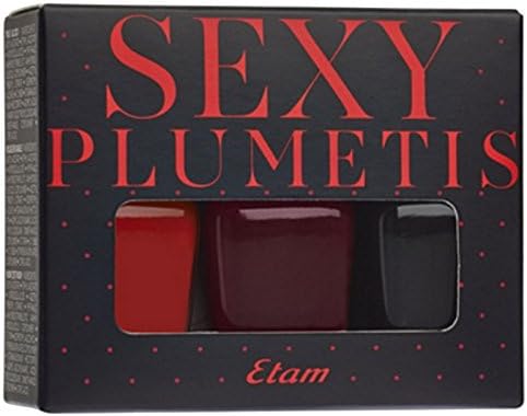 Etam Nail Art Kit/Nail Polish Set (04 - Sexy Plumetis) in 3 colours (True Blood, Red Devil, Black is Black); 3 x 7ml/0.23fl.oz; Made in France