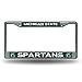 Rico Industries NCAA Michigan State Spartans Classic Bling License Plate Chrome Frame 12
