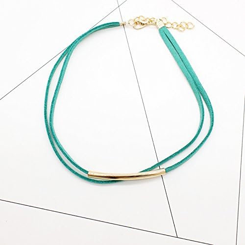 Women's Velvet Metal Choker Double Layer Necklace - Gold Blue Black Pearl Collar Goth Diamond Lace Set Tattoo Rhinestone Quinn Style Torque Tube