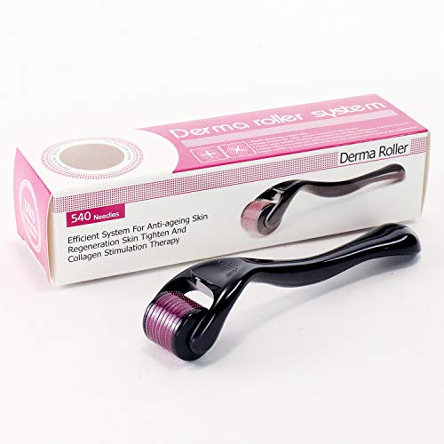 Derma Roller - 540 Micro Needles, 0.25mm Titanium Facial Massage Tool for Revitalizing and Rejuvenating Your Skin