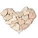 UTOPER 100pcs 2 inch Wooden Love Heart Shape Slices Blank Name Tags Wine Tag with Hole Unfinished Wood Cutout Labels Art Craft with 33ft Natural Twine for Wedding Party Children DIY Pieces