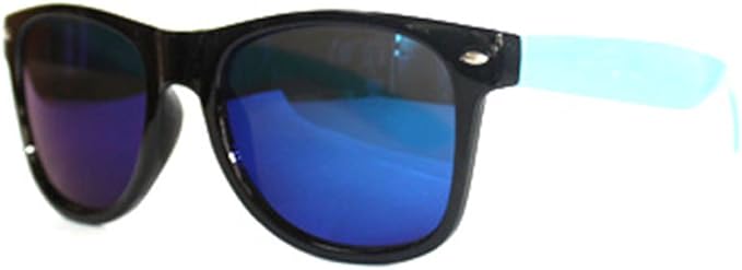 Amazon レンズとレンプルの色 ミラーレンズサングラス 人気 メンズ レディース Uv Uvカット 紫外線 メンズ ブラック ブルー サングラス 通販