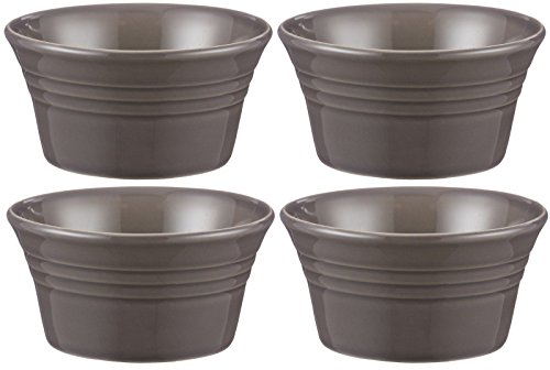 Mason Cash Classic Kitchen Ramekins, Set of 4, Durable Stoneware Goes from Oven to Table, 6-Fluid Ounces, Ideal for Souffles, Dips and Single-serving Dishes, Dishwasher and Freezer Safe, Dark Gray - Thumbnail 2