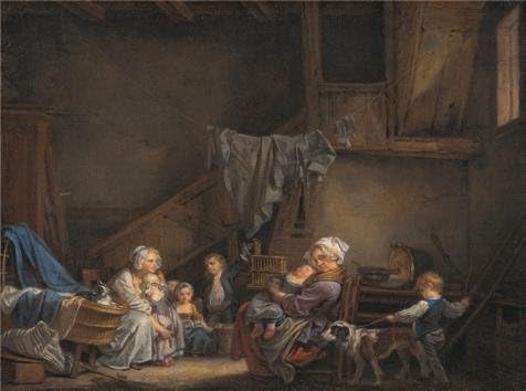 Amazon Com Oil Painting Jean Baptiste Greuze The Nursemaids