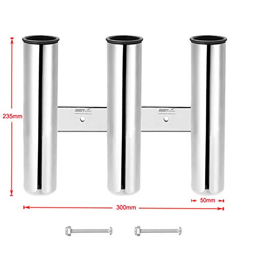 Momopark Angelrutenhalter Rutenhalter 3-Rohr-Edelstahl-Rutenhalter Schienenhalterung Klemmhalterung Köderzange… – Bild 4
