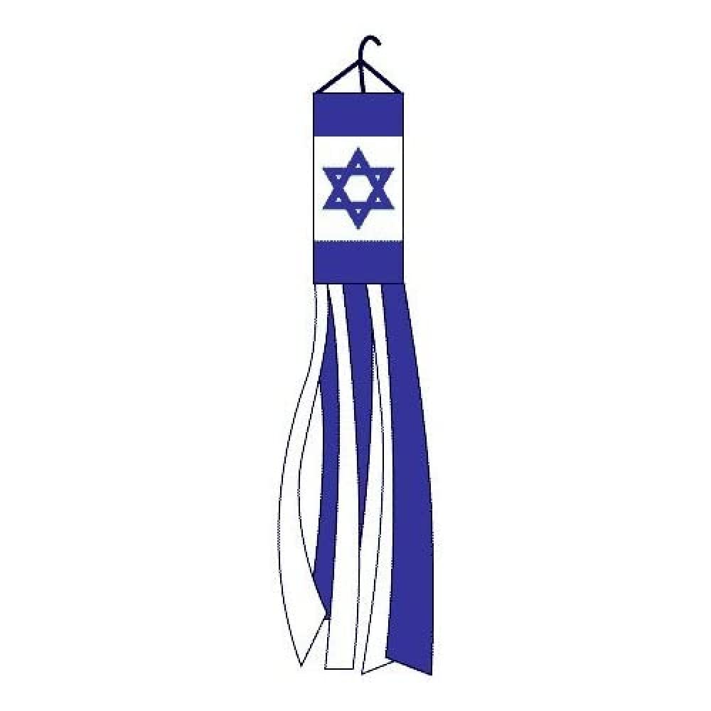 AZ FLAG - Israel Windsock 5'' - Israeli Wind Sock Flag 100% Polyester 150 cm - 5 Feets