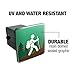 GRAPHICS & MORE Hiker Hiking Symbol Mountain Nature Tow Trailer Hitch Cover Plug Insert 2