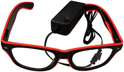 WooCo LED Glasses Sale Club Party Light Up Glasses Eyeglasses Bright Flashing Brill Battery Box