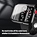 baozai 2 Pack Tempered Glass Screen Protector Compatible with Apple Watch 42mm Case, Full Coverage Hard iWatch Case for Series 3/2/1, Black