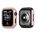 CooBES Compatible with Apple Watch Case Series 6/5/4 SE 44mm 40mm, Ultra-Thin Bumper PC Hard Lightweight Shockproof Protector Cover Slim Frame Accessories Compatible iWatch (Rose Gold, 40mm)