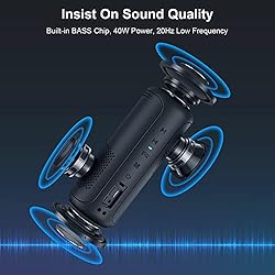 Ortizan Portable Bluetooth Speaker, 40W Loud Stereo
