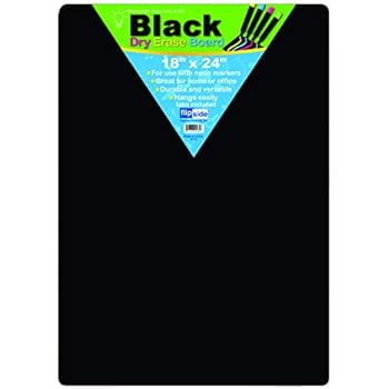 Flipside 40085 Black Dry Erase Boards, 0.25