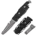 Gear Aid Akua Blunt Tip Rescue Knife with Serrated Blade and Sheath, Black, 3