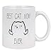 Cat Mom Ever Funny Coffee Mug, Cat Coffee Cup 11Oz for Women, Mom, Cat, Lovers, Mother's Day