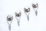 Sol Mercantile 25 Pound Swivel Magnet Hook, Heavy Duty Strong Neodymium Swivel Magnetic Hook(25 Pound (4 Pack))