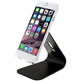 InzhiRui Aluminum Tablet Cell Phone Office Desk Display Stand Holder, Home IPhone Android Phone Docking Station (Black)