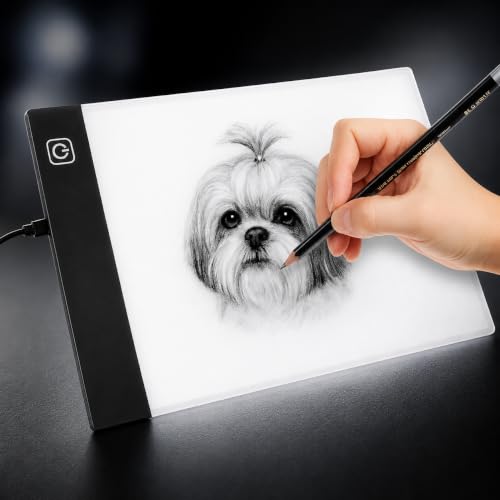 Mesa de Luz LED A4 Profissional para Desenho e Decalque – Prancheta Luminosa Ultra Fina com Controle de Brilho USB para Artistas, Tatuadores, Arquitetos e Artesanato Prancheta de Desenho